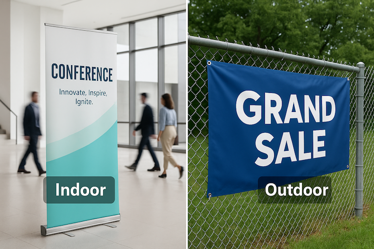 Indoor vs. Outdoor Banners: What’s the Difference and Why It Matters
